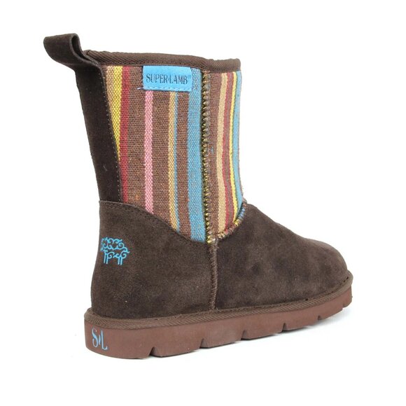 NIB SUPER LAMB 7.5" ARGALI'S FLEECE LINED SUEDE BOOTS FREE SHIPPING! - Picture 2 of 2